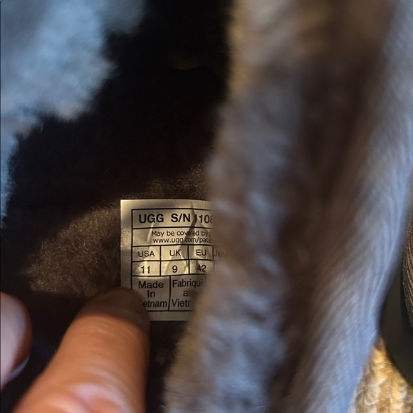 NEW UGG classic micro shearling Charcoal Suede Slip-Ons size 11 - Picture 8 of 12